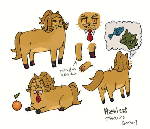 Hassel from pokemon fanart as cat.