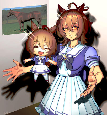 Agnes Tachyon from umamusume fanart.