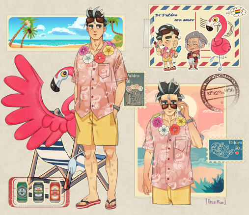 Larry from pokemon fanart.